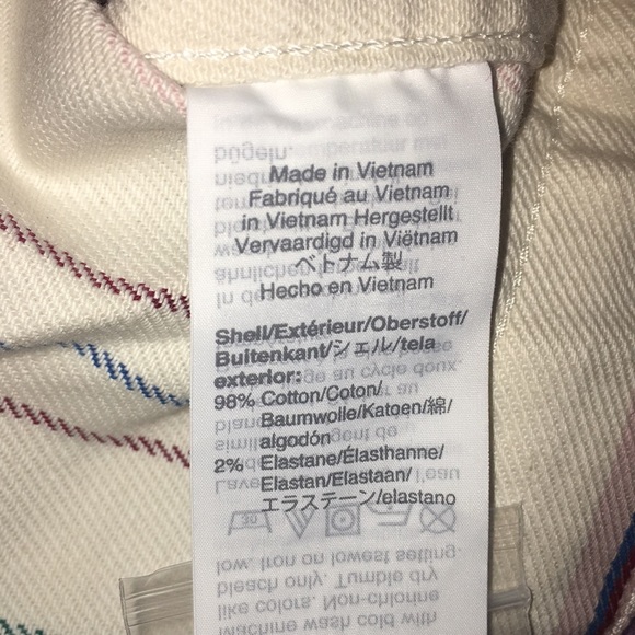 Madewell Wide Leg High Waist Stripe Crop Pants 25P - Picture 11 of 11